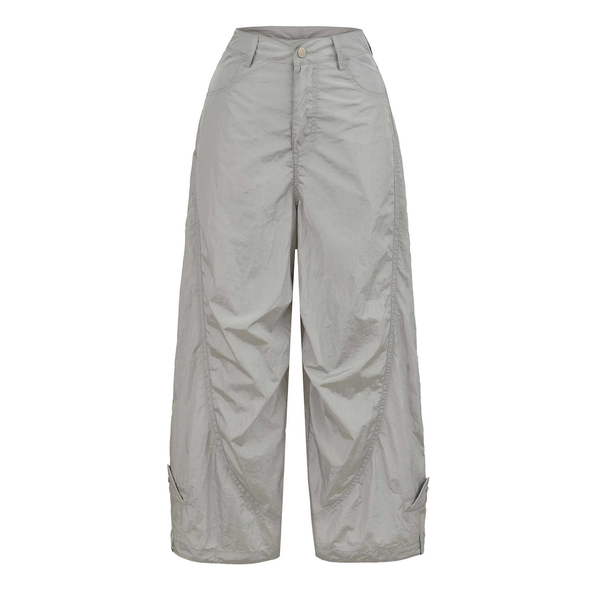 Splicing loose wide leg straight leg pants for women's quick drying jazz dance casual pants